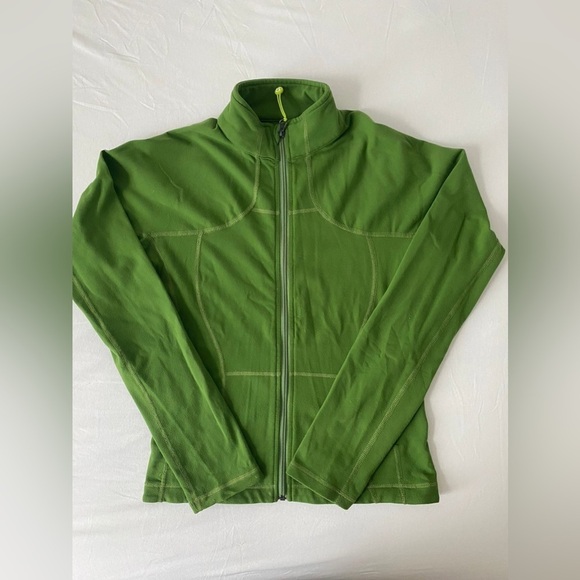 LULULEMON ATHLETICA Women's Green Zip Up Fitting Yoga Long Sleeve Jacket Small - Picture 2 of 7